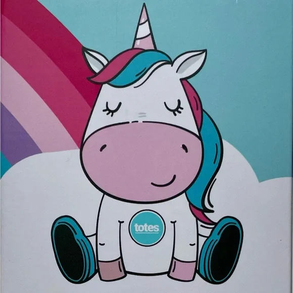 Totes Cozy Unicorns Slippers, NWT, Child Size Small, PERFECT EASTER GIFT! - Picture 3 of 4